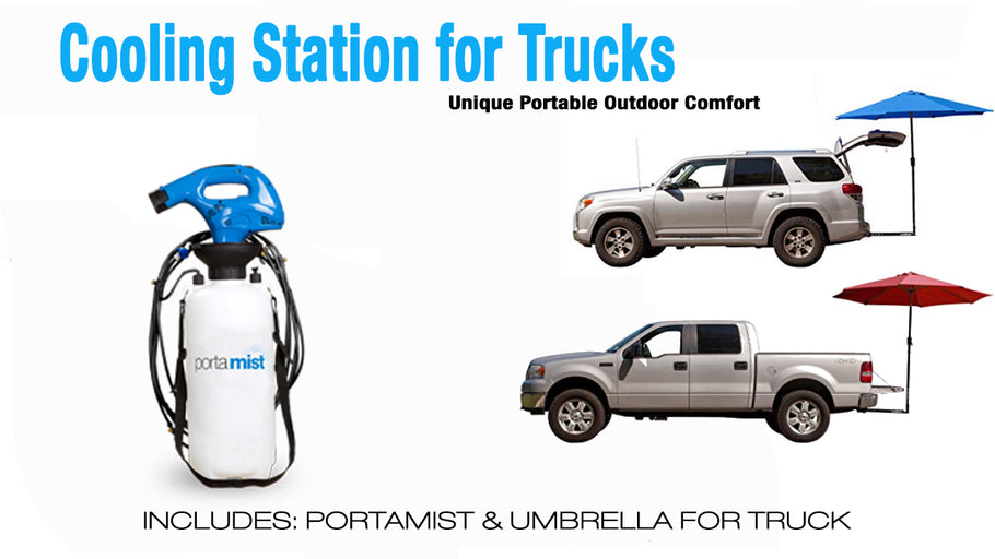 Package with Misting & Umbrella for Work Trucks